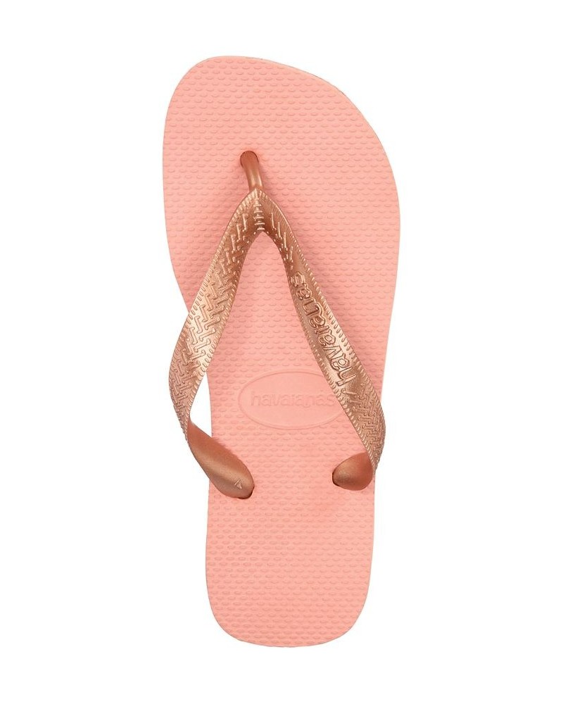 Women's Top Tiras Flip-Flops Pink $18.87 Shoes