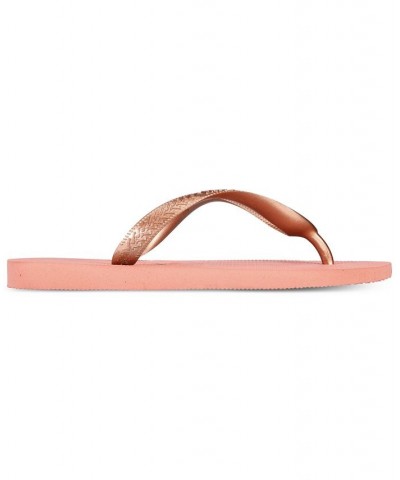 Women's Top Tiras Flip-Flops Pink $18.87 Shoes