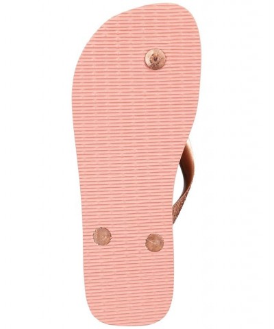 Women's Top Tiras Flip-Flops Pink $18.87 Shoes