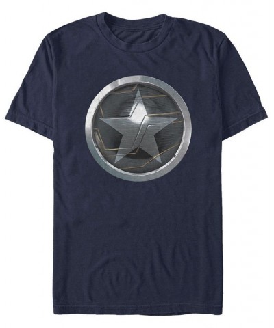 Men's Solider Logo Short Sleeve Crew T-shirt Blue $19.24 T-Shirts