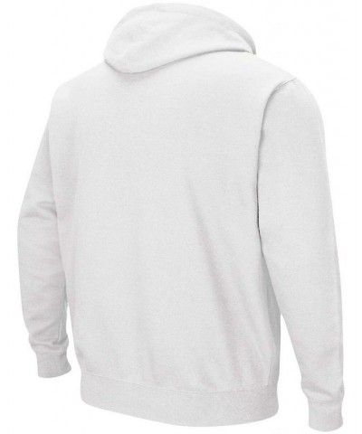 Men's White Wisconsin Badgers Arch Logo 2.0 Pullover Hoodie $26.99 Sweatshirt