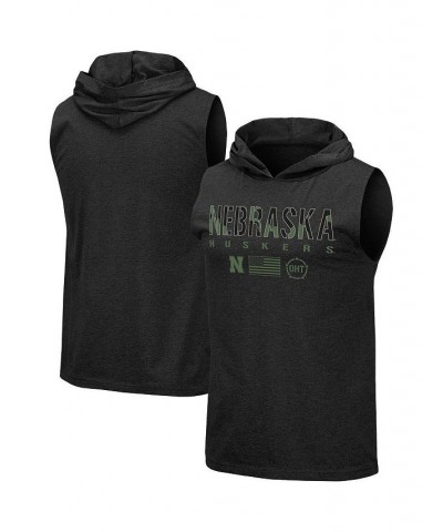 Men's Black Nebraska Huskers OHT Military-Inspired Appreciation Camo Logo Hoodie Sleeveless T-shirt $25.64 T-Shirts