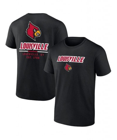 Men's Branded Black Louisville Cardinals Game Day 2-Hit T-shirt $17.20 T-Shirts