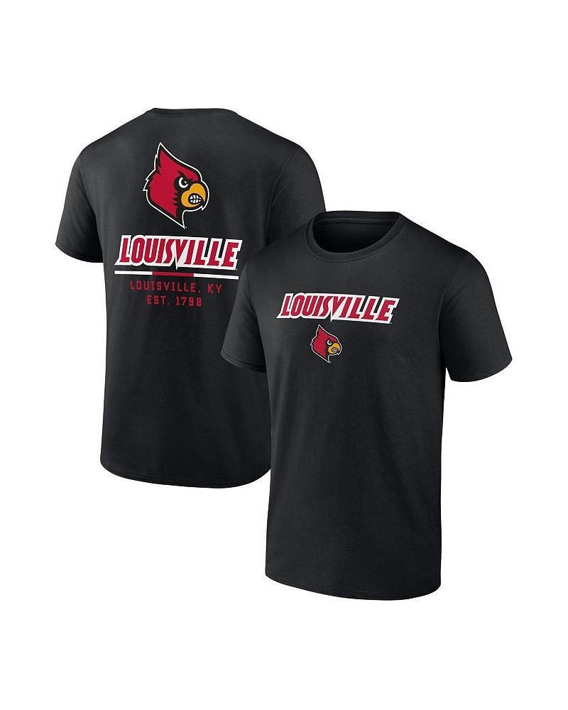 Men's Branded Black Louisville Cardinals Game Day 2-Hit T-shirt $17.20 T-Shirts