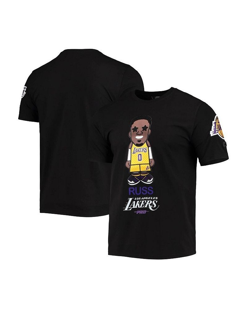 Men's Russell Westbrook Black Los Angeles Lakers Caricature T-shirt $28.55 T-Shirts