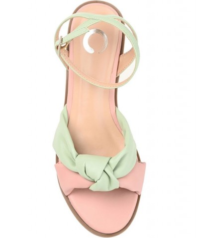 Women's Edythe Knotted Sandals Green $47.50 Shoes