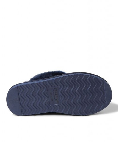 Women's Sydney Shearling Scuff Slippers Blue $40.80 Shoes