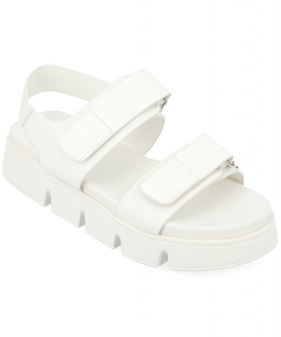 Women's Maely Lug Platform Sandals White $42.75 Shoes