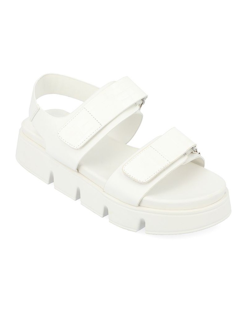 Women's Maely Lug Platform Sandals White $42.75 Shoes