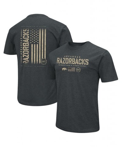 Men's Heathered Black Arkansas Razorbacks OHT Military-Inspired Appreciation Flag 2.0 T-shirt $26.54 T-Shirts