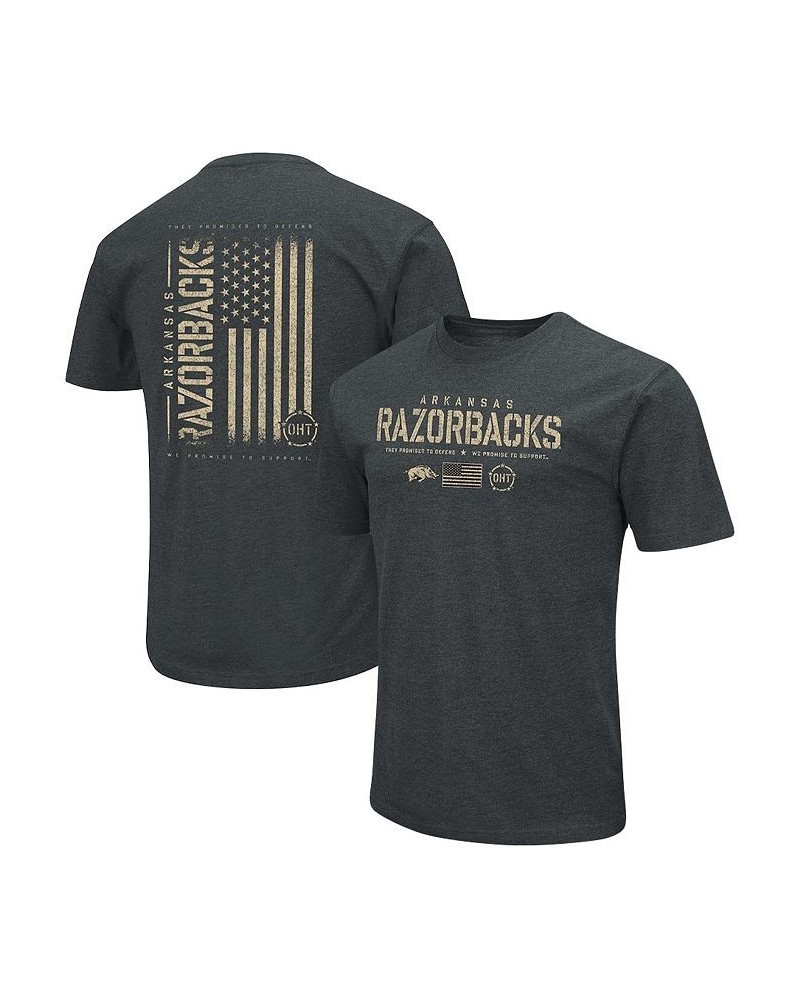 Men's Heathered Black Arkansas Razorbacks OHT Military-Inspired Appreciation Flag 2.0 T-shirt $26.54 T-Shirts