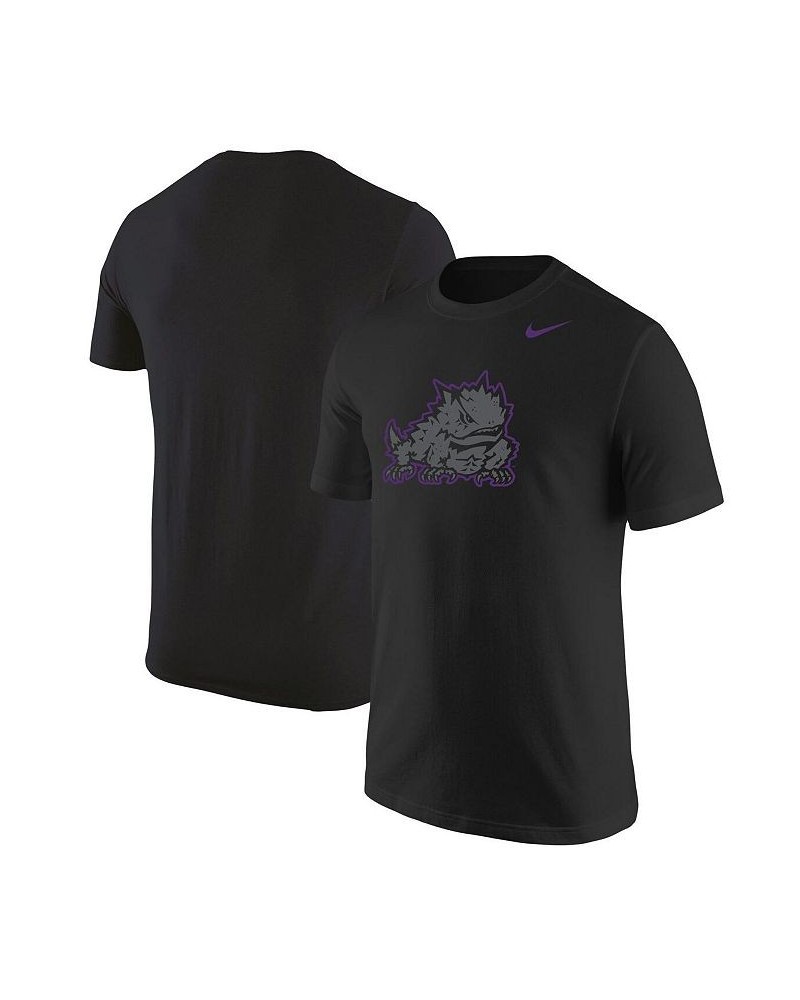 Men's Black TCU Horned Frogs Logo Color Pop T-shirt $23.39 T-Shirts