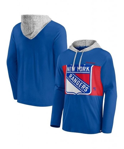 Men's Branded Blue, Red New York Rangers Block Party Unmatched Skill Pullover Hoodie $23.46 Sweatshirt