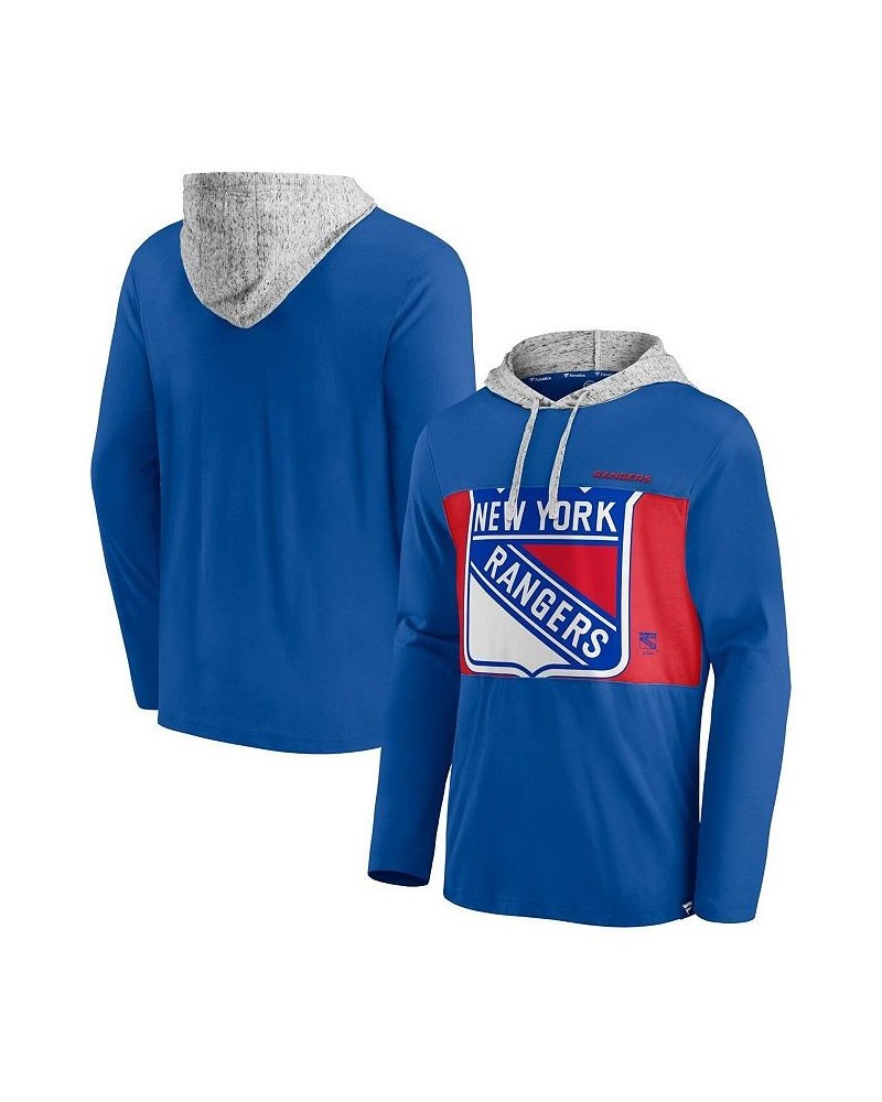 Men's Branded Blue, Red New York Rangers Block Party Unmatched Skill Pullover Hoodie $23.46 Sweatshirt