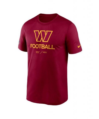 Men's Burgundy Washington Commanders Sideline Infograph Performance T-shirt $29.99 T-Shirts