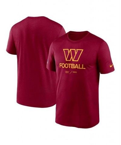 Men's Burgundy Washington Commanders Sideline Infograph Performance T-shirt $29.99 T-Shirts