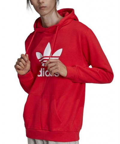 Men's Originals Adicolor Classics Trefoil Logo-Print French Terry Hoodie Red $39.00 Sweatshirt