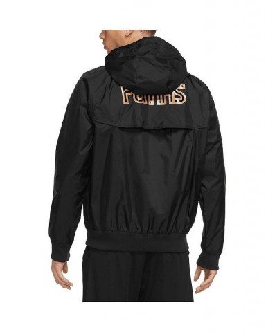 Men's Black Pumas Windrunner Raglan Full-Zip Jacket $44.85 Jackets