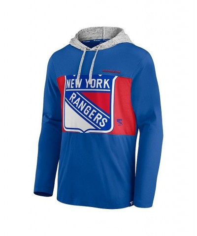 Men's Branded Blue, Red New York Rangers Block Party Unmatched Skill Pullover Hoodie $23.46 Sweatshirt