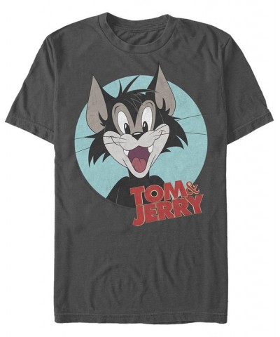 Men's Butch Cat Short Sleeve Crew T-shirt Gray $15.40 T-Shirts