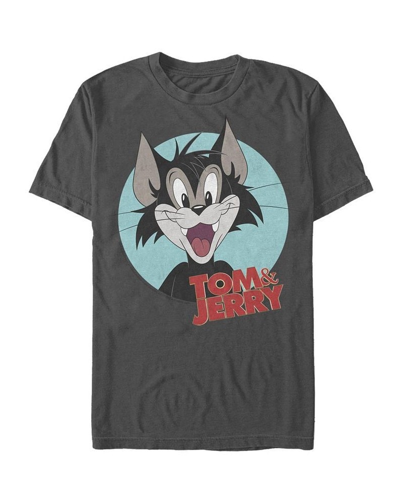 Men's Butch Cat Short Sleeve Crew T-shirt Gray $15.40 T-Shirts