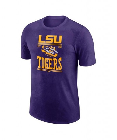 Men's Purple LSU Tigers Team Stack T-shirt $19.80 T-Shirts