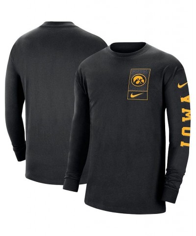 Men's Black Iowa Hawkeyes Seasonal Max90 2-Hit Long Sleeve T-shirt $25.49 T-Shirts