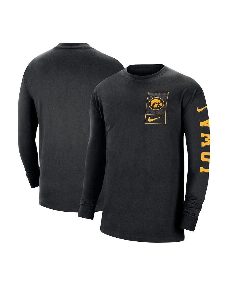 Men's Black Iowa Hawkeyes Seasonal Max90 2-Hit Long Sleeve T-shirt $25.49 T-Shirts