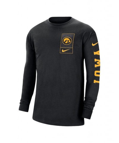 Men's Black Iowa Hawkeyes Seasonal Max90 2-Hit Long Sleeve T-shirt $25.49 T-Shirts