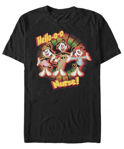 Men's Animaniacs Animated Series Nurse Trio Short Sleeve T-shirt Black $19.24 T-Shirts