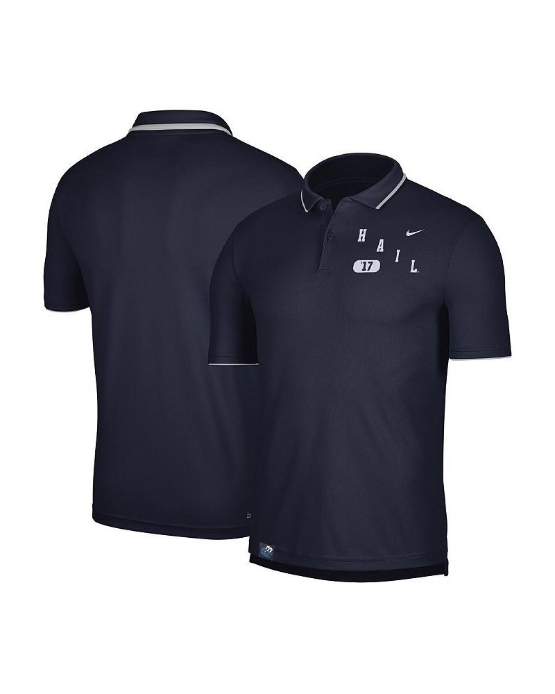 Men's Navy Michigan Wolverines Wordmark Performance Polo Shirt $31.85 Polo Shirts