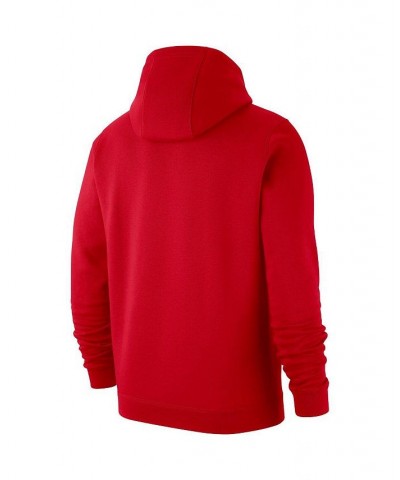 Men's Brand Red Houston Cougars Basketball Icon Club Fleece Pullover Hoodie $36.55 Sweatshirt