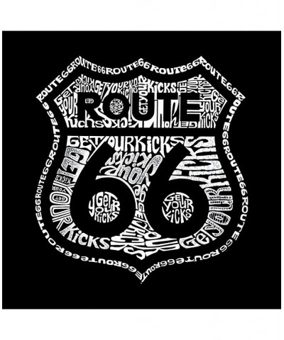 Men's Word Art Get Your Kicks On Route 66 Crewneck Sweatshirt Black $24.50 Sweatshirt