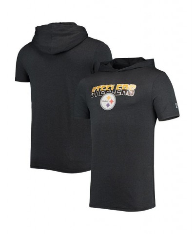 Men's Heathered Black Pittsburgh Steelers Team Brushed Hoodie T-shirt $25.00 T-Shirts