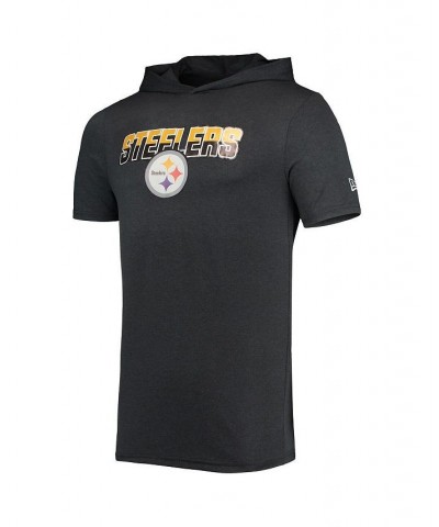 Men's Heathered Black Pittsburgh Steelers Team Brushed Hoodie T-shirt $25.00 T-Shirts