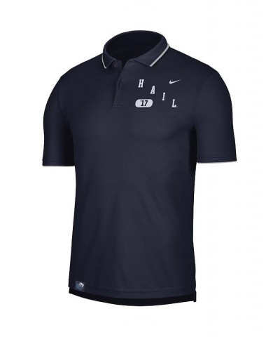 Men's Navy Michigan Wolverines Wordmark Performance Polo Shirt $31.85 Polo Shirts