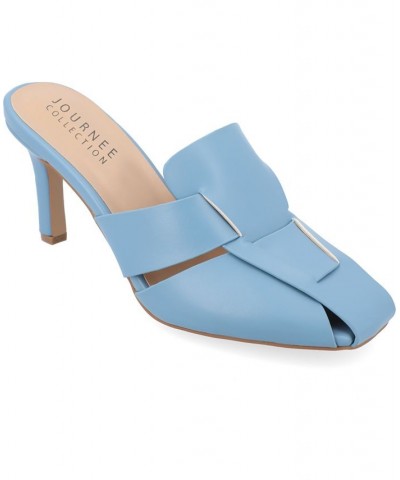 Women's Tristin Slip-on Heels Blue $47.50 Shoes