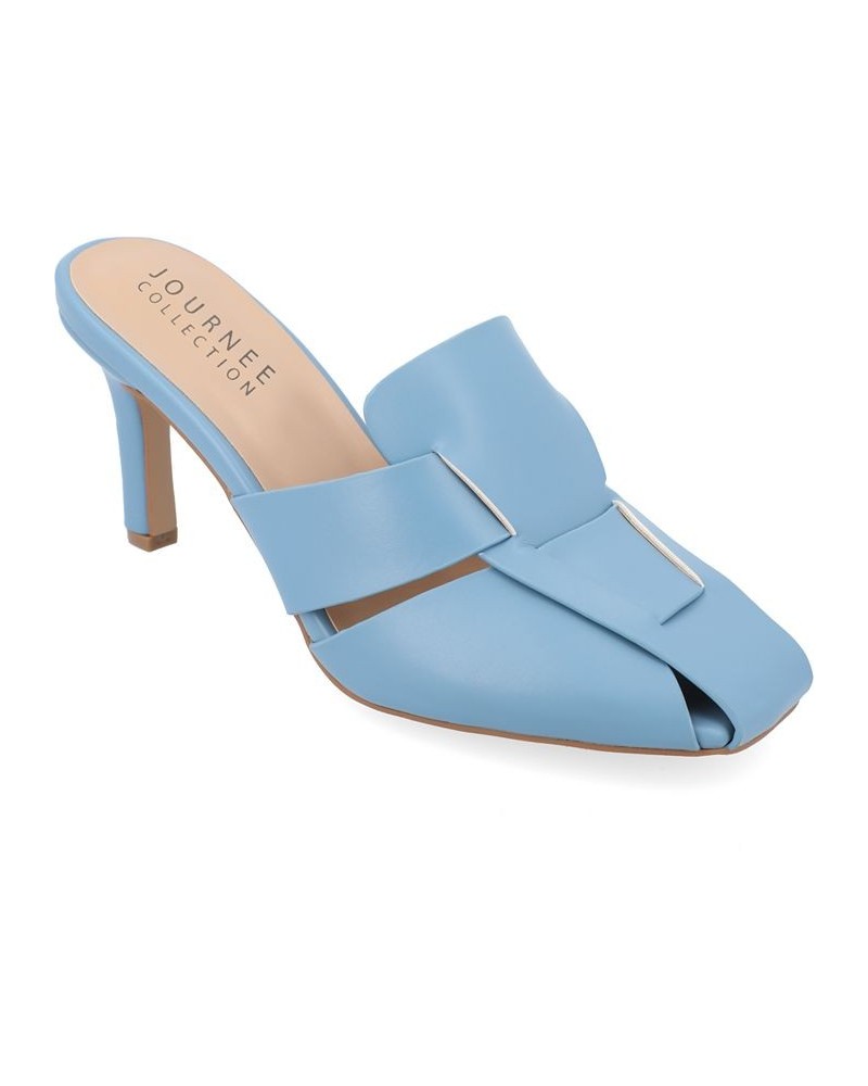 Women's Tristin Slip-on Heels Blue $47.50 Shoes