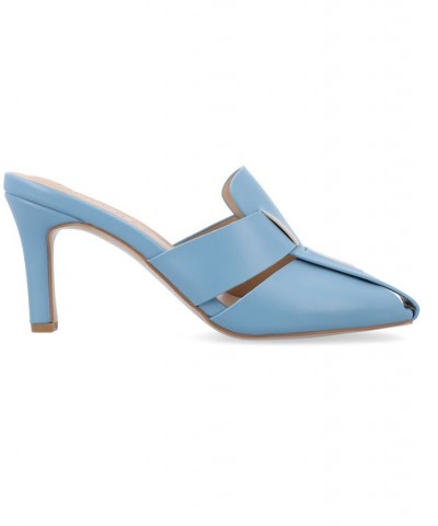 Women's Tristin Slip-on Heels Blue $47.50 Shoes