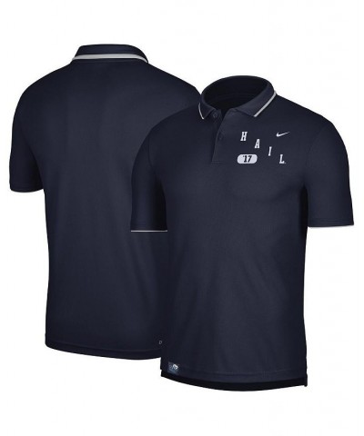 Men's Navy Michigan Wolverines Wordmark Performance Polo Shirt $31.85 Polo Shirts