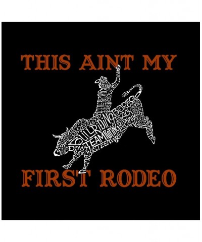 Men's This Aint My First Rodeo Word Art T-Shirt Black $15.40 T-Shirts