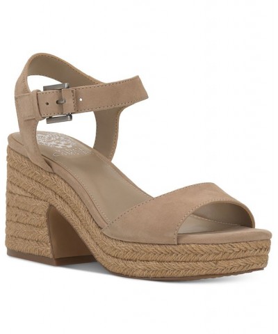 Ranneli Strappy Espadrille Platform Sandals Tan/Beige $47.73 Shoes