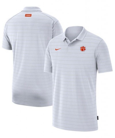 Men's White Clemson Tigers 2021 Early Season Victory Coaches Performance Polo $29.57 Polo Shirts