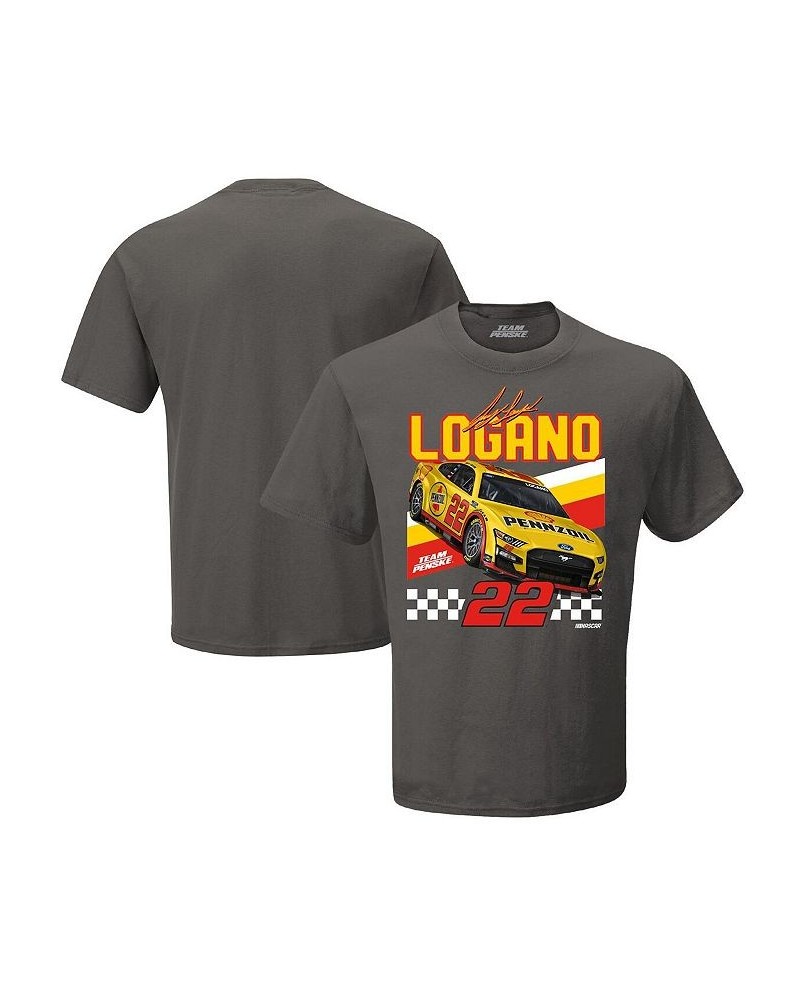 Men's Charcoal Joey Logano Shell-Pennzoil Front Runner T-shirt $16.45 T-Shirts