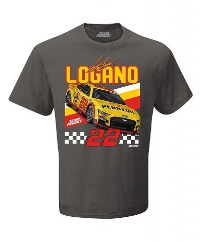 Men's Charcoal Joey Logano Shell-Pennzoil Front Runner T-shirt $16.45 T-Shirts