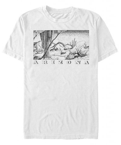 Men's Arizona Short Sleeve Crew T-shirt White $17.84 T-Shirts