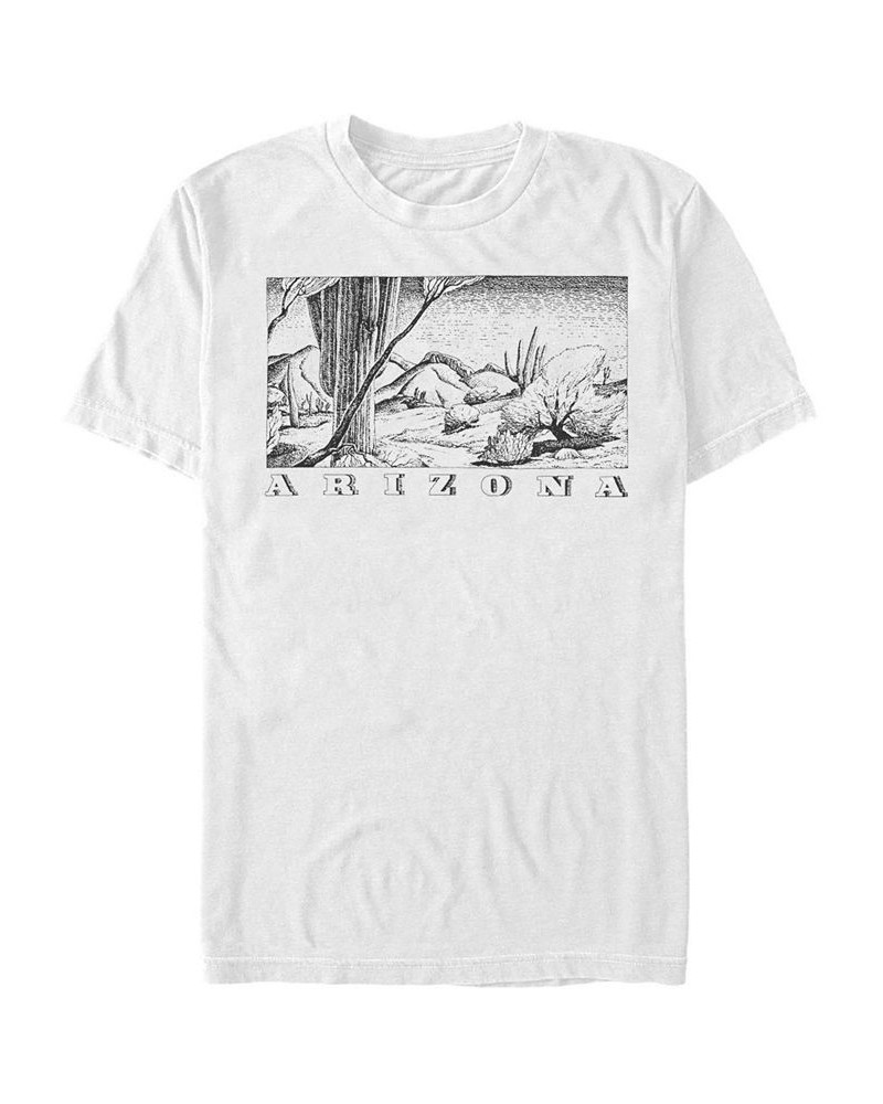 Men's Arizona Short Sleeve Crew T-shirt White $17.84 T-Shirts