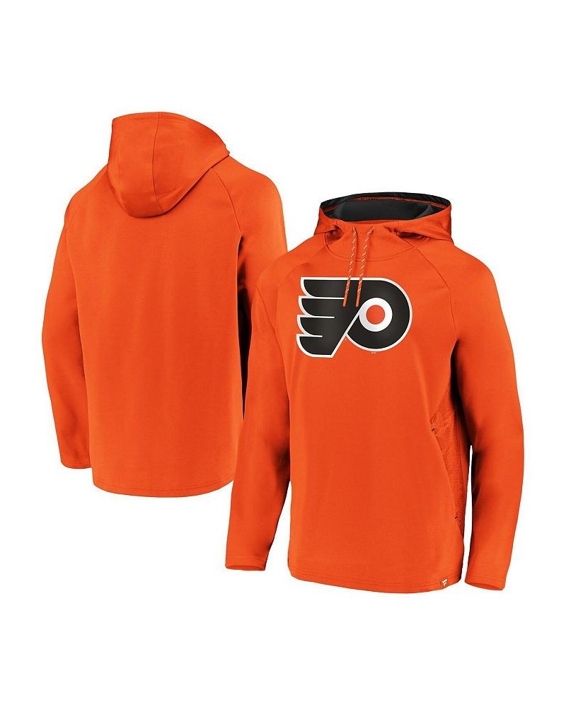 Men's Branded Orange Philadelphia Flyers Iconic Defender Fleece Pullover Hoodie $34.97 Sweatshirt