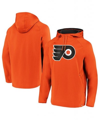 Men's Branded Orange Philadelphia Flyers Iconic Defender Fleece Pullover Hoodie $34.97 Sweatshirt