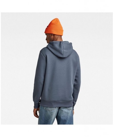 Men's Regular-Fit Retro Shadow Logo Graphic Hoodie Blue $36.23 Sweatshirt